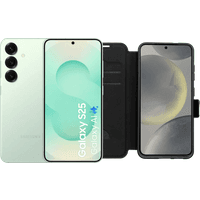 Koop Samsung Galaxy S25 256GB Mint 5G + BlueBuilt Book Case Zwart - 6151119549516