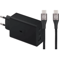 Koop Samsung Oplader met 3 Usb Poorten 65W Zwart + Usb C Kabel Nylon Zwart 1
