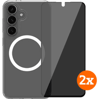 Koop BlueBuilt Protective Cover Magneet Galaxy S25 Transparant + Privacy Protector Duo Pack - 6151131362377