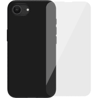 Koop BlueBuilt Back Cover iPhone 17e/16e Zwart + Screenprotector Glas - 6151132487413