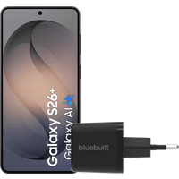 Koop Samsung Galaxy S26 Plus 256GB Zwart 5G + BlueBuilt Oplader 45 Watt Zwart - 6151134474411