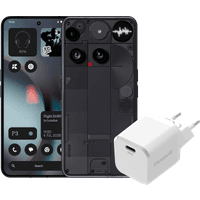 Koop Nothing Phone (3) 256GB Zwart 5G + BlueBuilt Oplader met Usb C Poort 45W Wit - 6151127957938