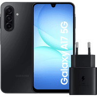 Koop Samsung Galaxy A17 128GB Zwart 5G + Samsung Oplader 25 Watt Zwart - 6151128214252