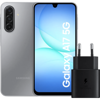 Koop amsung Galaxy A17 128GB Grijs 5G + Samsung Oplader 25 Watt Zwart - 6151128199146