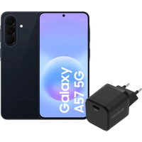 Koop Samsung Galaxy A57 256GB Donkerblauw 5G + BlueBuilt Oplader met Usb C Poort 45W Zwart - 6151137077015
