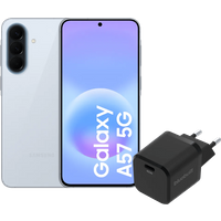 Koop Samsung Galaxy A57 256GB Lichtblauw 5G + BlueBuilt Oplader met Usb C Poort 45W Zwart - 6151137083092