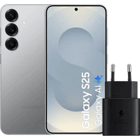 Koop Samsung Galaxy S25 128GB Zilver 5G + Samsung Oplader 25 Watt Zwart - 6151119446488