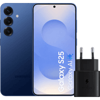 Koop Samsung Galaxy S25 128GB Donkerblauw 5G + Samsung Oplader 25 Watt Zwart - 6151119456432