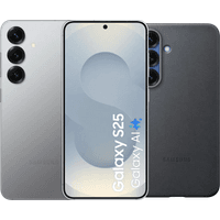 Koop Samsung Galaxy S25 256GB Zilver 5G + Samsung Kindsuit Back Cover Zwart - 6151119476478