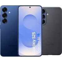 Koop Samsung Galaxy S25 128GB Donkerblauw 5G + Samsung Kindsuit Back Cover Zwart - 6151119477406