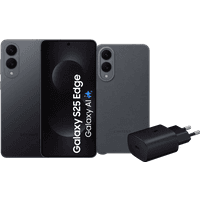 Koop Samsung Galaxy S25 Edge 512GB Zwart 5G + Accessoirepakket - 6151122975920