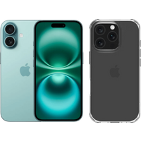 Koop Apple iPhone 16 128GB Groen + BlueBuilt Protective Back Cover Transparant - 6151121598557