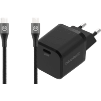 Koop BlueBuilt Power Delivery en Quick Charge Oplader 20W + Usb C Kabel Nylon Zwart 1