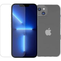 Koop BlueBuilt Apple iPhone 14 Screenprotector Glas + BlueBuilt Soft Case Back Cover - 6095606925943