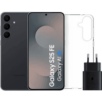Koop Samsung Galaxy S25 FE 128GB Zwart 5G + Accessoirepakket - 6151125742727