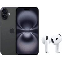 Koop Apple iPhone 16 128GB Zwart + AirPods 4 Active Noise Cancellation - 6151126874847