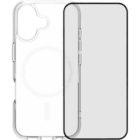 Koop BlueBuilt Protective Back Cover met MagSafe iPhone 17 Transparant + BlueBuilt iPhone 17 Screenprotector Glas - 6151127371390