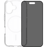 Koop BlueBuilt Protective Back Cover met MagSafe iPhone 17 Transparant + iPhone 17 Privacy Screenprotector Glas - 6151127375367