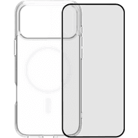 Koop BlueBuilt Protective Back Cover met MagSafe iPhone 17 Pro Max Transparant + BlueBuilt iPhone 17 Pro Max Screenprotector Glas - 6151127497441