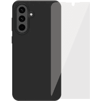 Koop BlueBuilt  Samsung Galaxy A56 Back Cover Zwart + BlueBuilt screenprotector Glas - 6151128694658