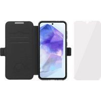 Koop BlueBuilt Samsung Galaxy A56 Book Case Zwart + Screenprotector Glas - 6151128712789