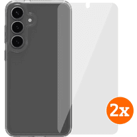 Koop BlueBuilt Protective Cover Samsung Galaxy S25 Plus Transparant + Screenprotector Duo Pack - 6151131044044