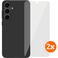 Koop BlueBuilt Samsung Galaxy S25 Plus Back Cover Zwart + Screenprotector Glas Duo Pack - 6151131048073