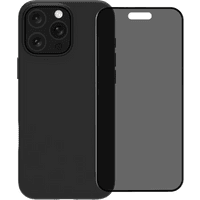 Koop BlueBuilt Back Cover iPhone 16 Pro Max Zwart + Privacy Filter Screenprotector Glas - 6151131147110
