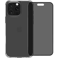 Koop BlueBuilt Protective Back Cover iPhone 16 Pro Max Transparant + Privacy Screenprotector - 6151131265258