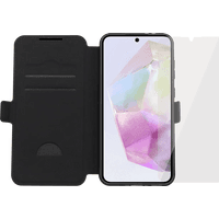 Koop BlueBuilt Samsung Galaxy A36 Book Case Zwart + Screenprotector Glas Duo Pack - 6151131341334