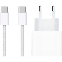 Koop Apple Usb C Oplader 20W + Usb C Kabel 1m Nylon Wit - 6095623458455