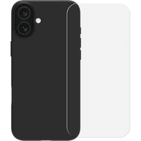 Koop BlueBuilt Back Cover Apple iPhone 16 Plus Zwart + Screenprotector Glas - 6151131457431