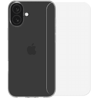 Koop BlueBuilt Back Cover Apple iPhone 16 Plus Transparant + Screenprotector Glas - 6151131483447