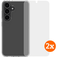 Koop BlueBuilt Protective Back Cover Samsung Galaxy S25 Transparant + Screenprotector Duo Pack - 6151131498403