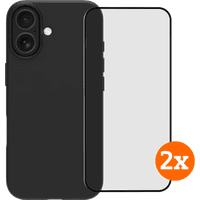 Koop BlueBuilt Back Cover iPhone 17 Zwart + Screenprotector Glas Duo Pack - 6151131617699