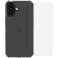 Koop BlueBuilt Back Cover iPhone 16 Transparant + Screenprotector Glas - 6151131635648