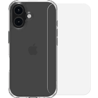 Koop BlueBuilt Protective Back Cover iPhone 16 Transparant + Screenprotector Glas - 6151131682680