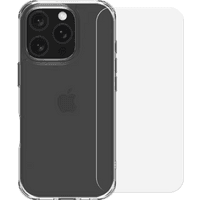 Koop BlueBuilt Protective Back Cover iPhone 16 Pro Transparant + Screenprotector Glas - 6151131693600