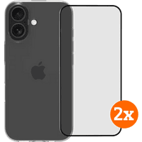 Koop BlueBuilt Back Cover iPhone 17 Transparant + Screenprotector Glas Duo Pack - 6151131785794