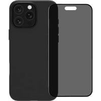 Koop BlueBuilt Back Cover iPhone 16 Pro Zwart + Privacy Filter Screenprotector Glas - 6151131838889
