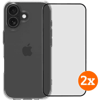 Koop BlueBuilt Protective Back Cover iPhone 17 Transparant + Screenprotector Glas Duo Pack - 6151131858894