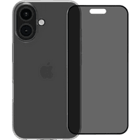 Koop BlueBuilt Back Cover iPhone 16 Transparant + Privacy Filter Screenprotector Glas - 6151131860804