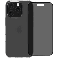 Koop BlueBuilt Back Cover iPhone 16 Pro Transparant + Privacy Filter Screenprotector Glas - 6151131871886