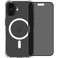 Koop BlueBuilt Protective Cover met MagSafe iPhone 16 Transparant + Privacy Screenprotector - 6151131946904
