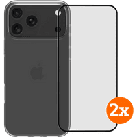 Koop BlueBuilt Back Cover iPhone 17 Pro Max Transparant + Screenprotector Duo Pack - 6151131967947