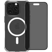 Koop BlueBuilt Protective Back Cover met MagSafe iPhone 16 Pro + Privacy Screenprotector Glas - 6151131979971