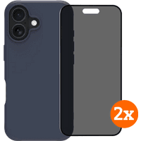 Koop BlueBuilt Protective Back Cover iPhone 17 Blauw + Privacy Filter Screenprotector Duo Pack - 6151132110137