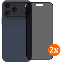 Koop BlueBuilt Protective Cover MagSafe iPhone 17 Pro Max Blue + Privacy Protector Duo Pack - 6151132178137