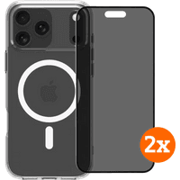 Koop BlueBuilt Cover MagSafe iPhone 17 Pro Max Transparant + Privacy Protector Duo Pack - 6151132195127