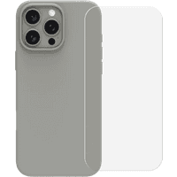 Koop BlueBuilt Back Cover iPhone 16 Pro Max Grijs + Screenprotector Glas - 6151132376304